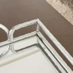 Home Decorators Collection Silver Hammered Metal Decorative Rectangle Mirror Tray thumbnail 5
