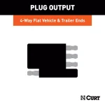 CURT 4-Way Flat License Plate Light Plug Adapter thumbnail 2