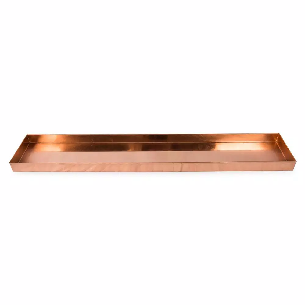 Achla Designs 29 in. Long Copper Plated Stainless Steel Decorative Serving Tray