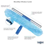 Unger Pro 14 in. Microfiber Combi-Squeegee Scrubber thumbnail 8