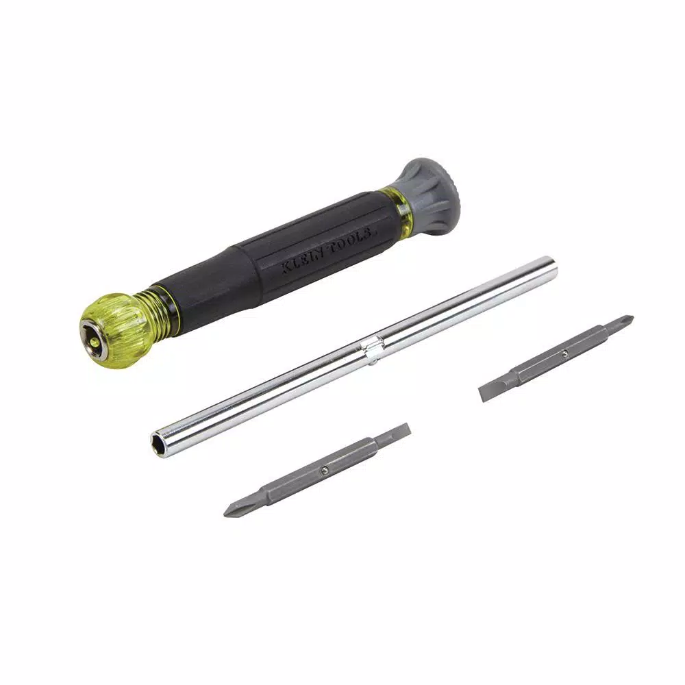 Klein Tools 4-in-1 Precision Electronics Multibit Screwdriver with Cushion-Grip Handle