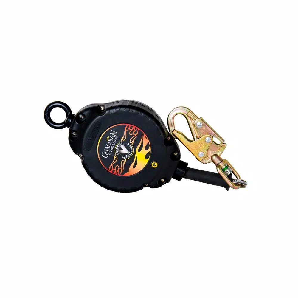 Guardian Fall Protection Guardian Velocity Small Block Self Retracting Lifeline, 3/16 in. x 30 ft. Galvanized Cable
