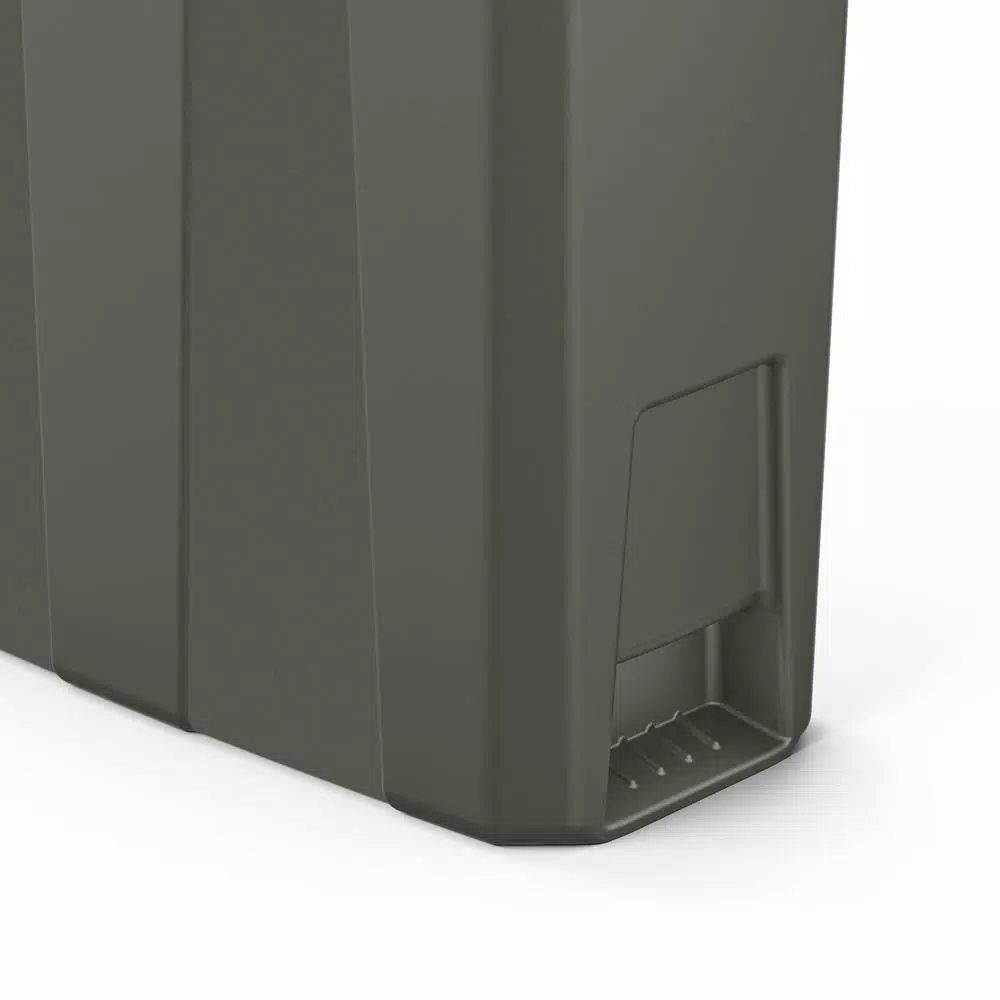 Suncast Commercial 23 Gallon Slim Resin Trash Can, Gray