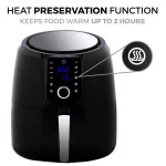 Emerald 5.5 Qt. Digital XL Air Fryer, 1800W with 7 Presets and Keep Warm Function, Black thumbnail 5