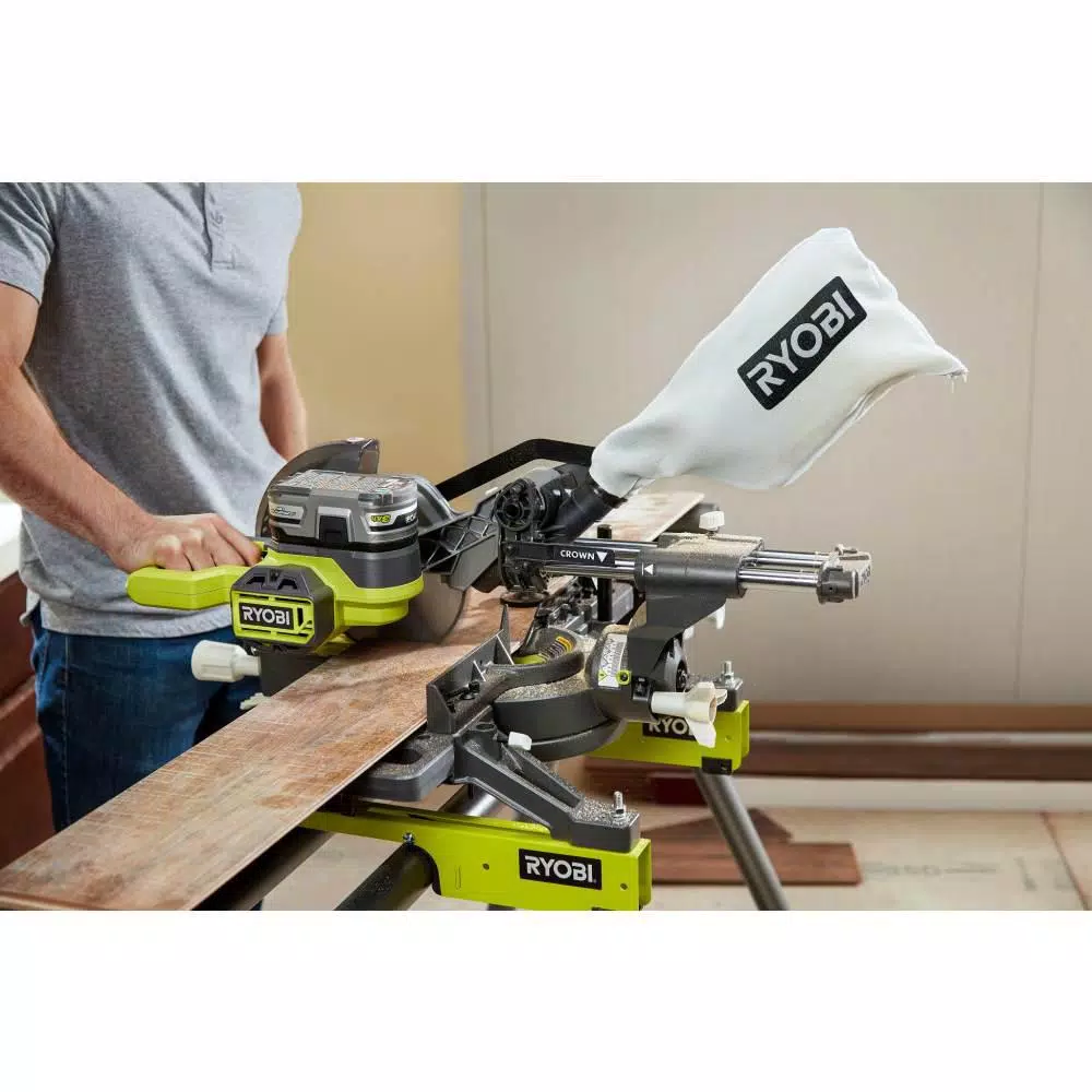 RYOBI 18V ONE+ 7-1/4 in. Sliding Compound Miter Saw, Cordless