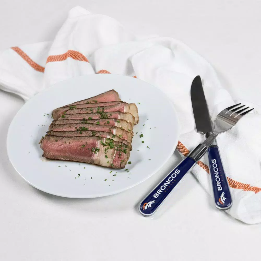 sportsvault TSV Home Denver Broncos 16-Piece Stainless Steel Flatware Set, Service for 4