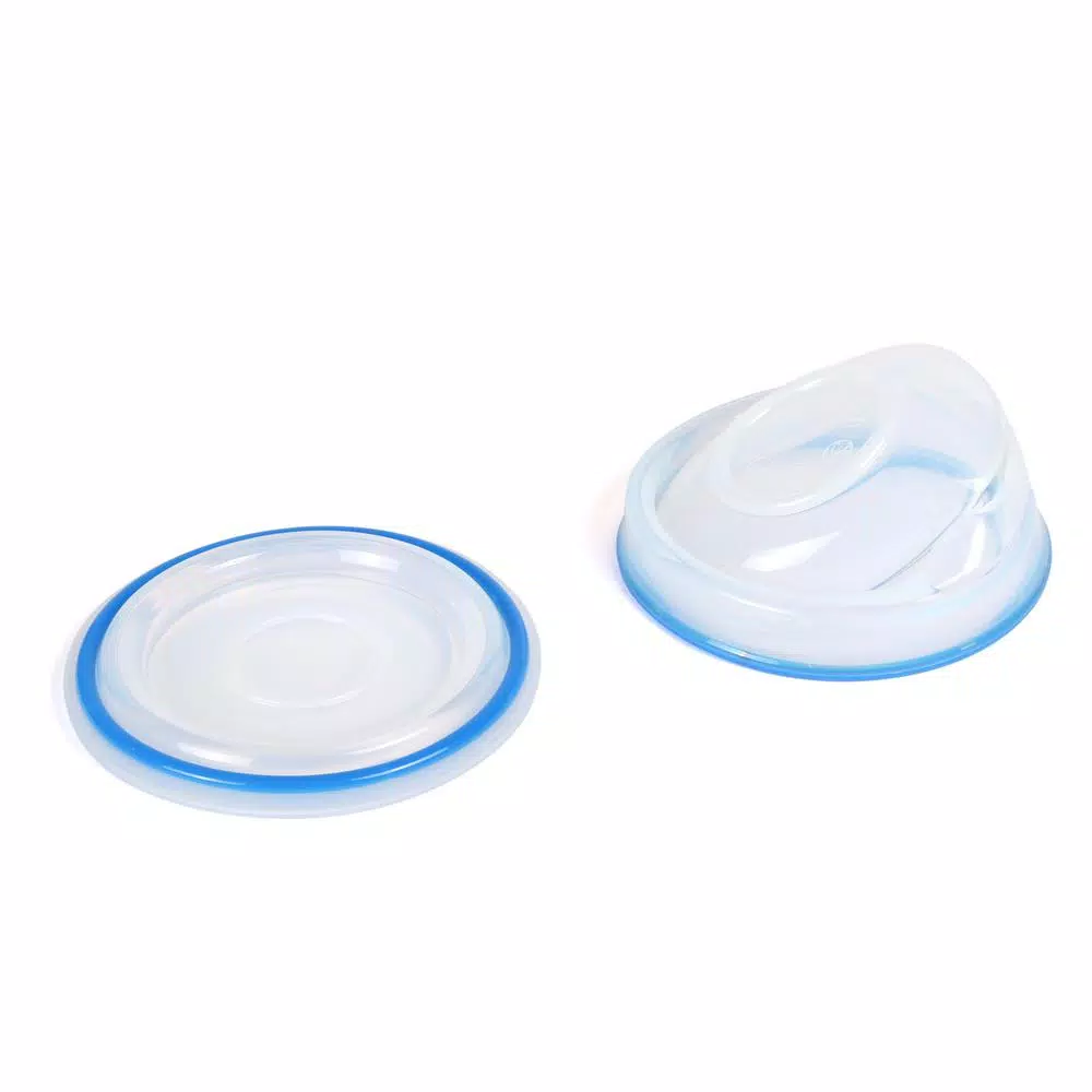 Creative Home Silicone Collapsible Food Storage Bowl with Leak-Resistant Lid, 16 oz