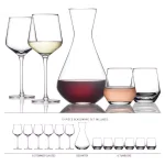 Wine Enthusiast 13-Piece Glassware Entertainment Set with Stemmed Glasses, Tumblers, and Wine Decanter thumbnail 2