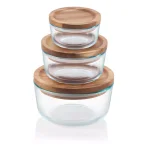 Pyrex Simply Store 6-Piece Pyrex Glass Food Storage Container Set with Acacia Wood Lids thumbnail 1