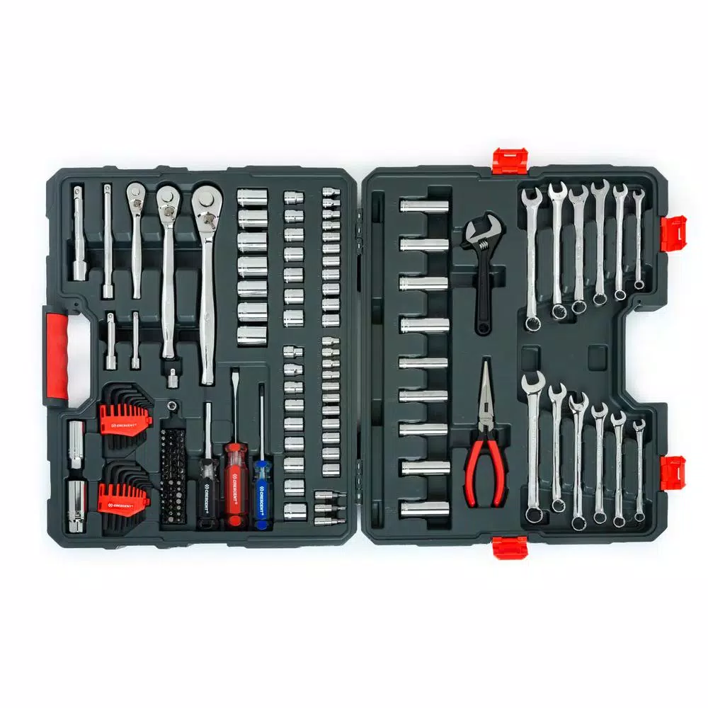 Crescent 148-Piece Mechanics Tool Set with 1/4 in., 3/8 in., and 1/2 in. Drives