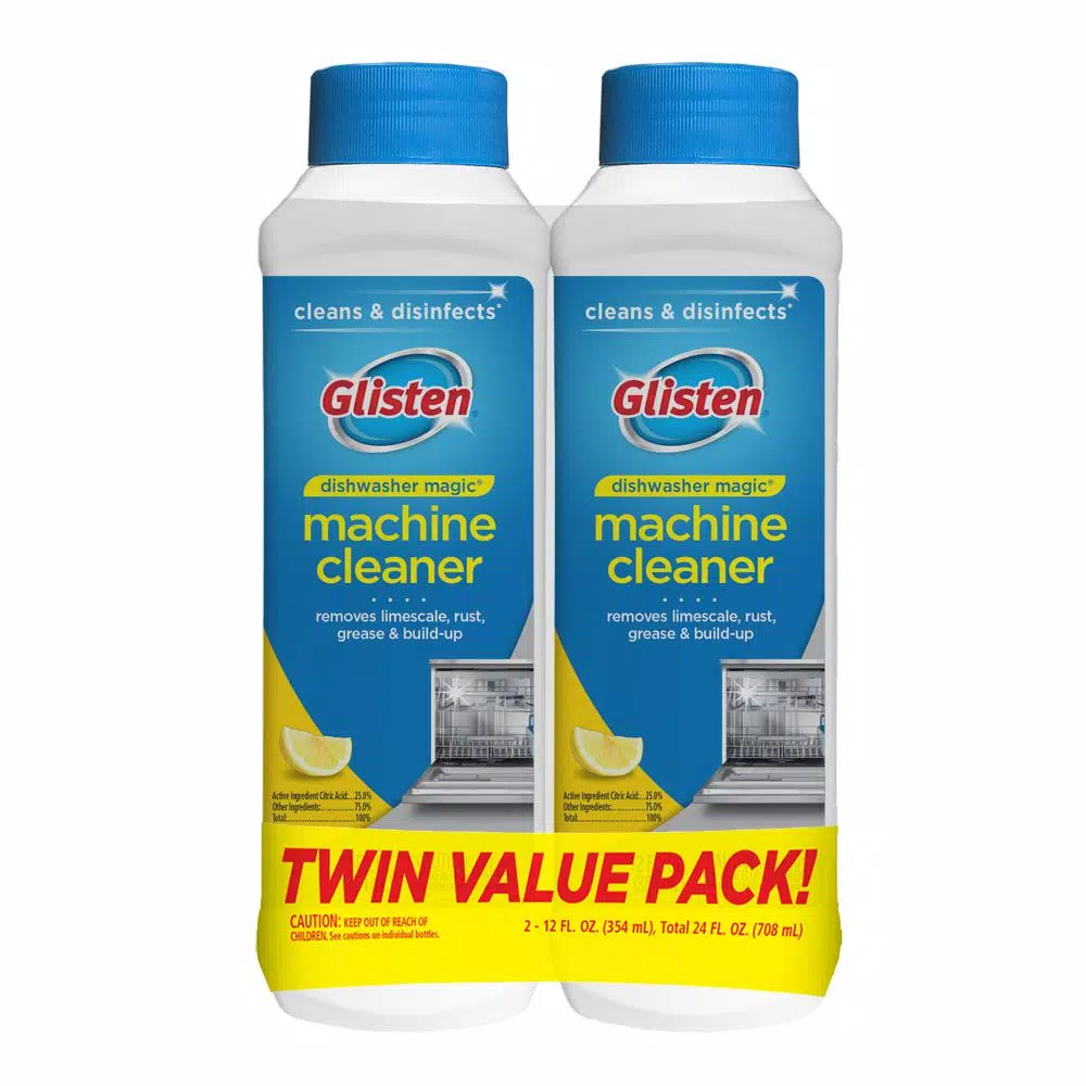Summit Brands Glisten Dishwasher Magic Cleaner and Disinfectant, 12 oz, 6-Pack