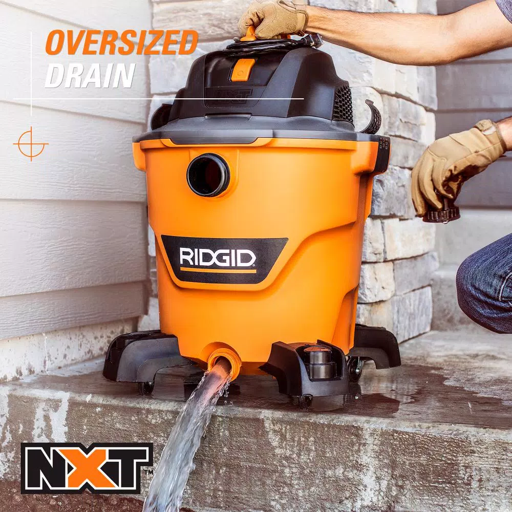RIDGID 12 Gal. NXT 5.0 Peak HP Wet/Dry Shop Vacuum with 2.5 in. Locking Accessories