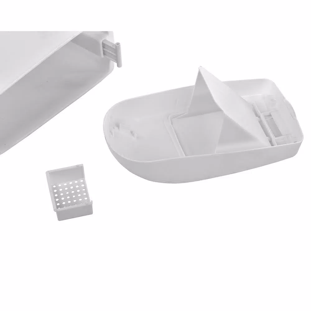 Alpine Industries 19 Qt. White Step-On Sanitary Napkin Receptacle & Waste Basket
