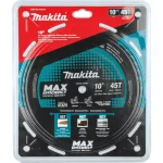 Makita 10 in. 45T Carbide-Tipped Max Efficiency Miter Saw Blade thumbnail 8