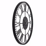StyleCraft Aged Black Metal Roman Numeral Analog Wall Clock - Oversized 43 Inch Round Mid-Century Decor thumbnail 5