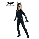 Rubie's Costumes Girls Deluxe Catwoman Costume - Black Faux Leather Superhero Villain Outfit thumbnail 2