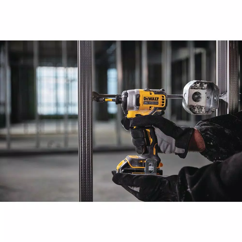 DEWALT 20V MAX ATOMIC 1/4 in. Brushless Compact Impact Driver Kit with 4 Batteries and Charger