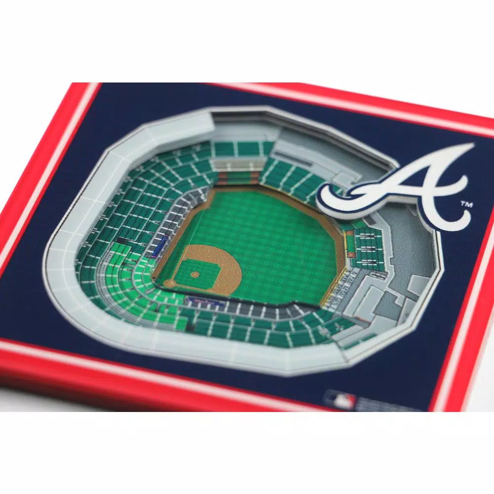 YouTheFan MLB Atlanta Braves StadiumViews 3D Acrylic Coasters - 2 Pack