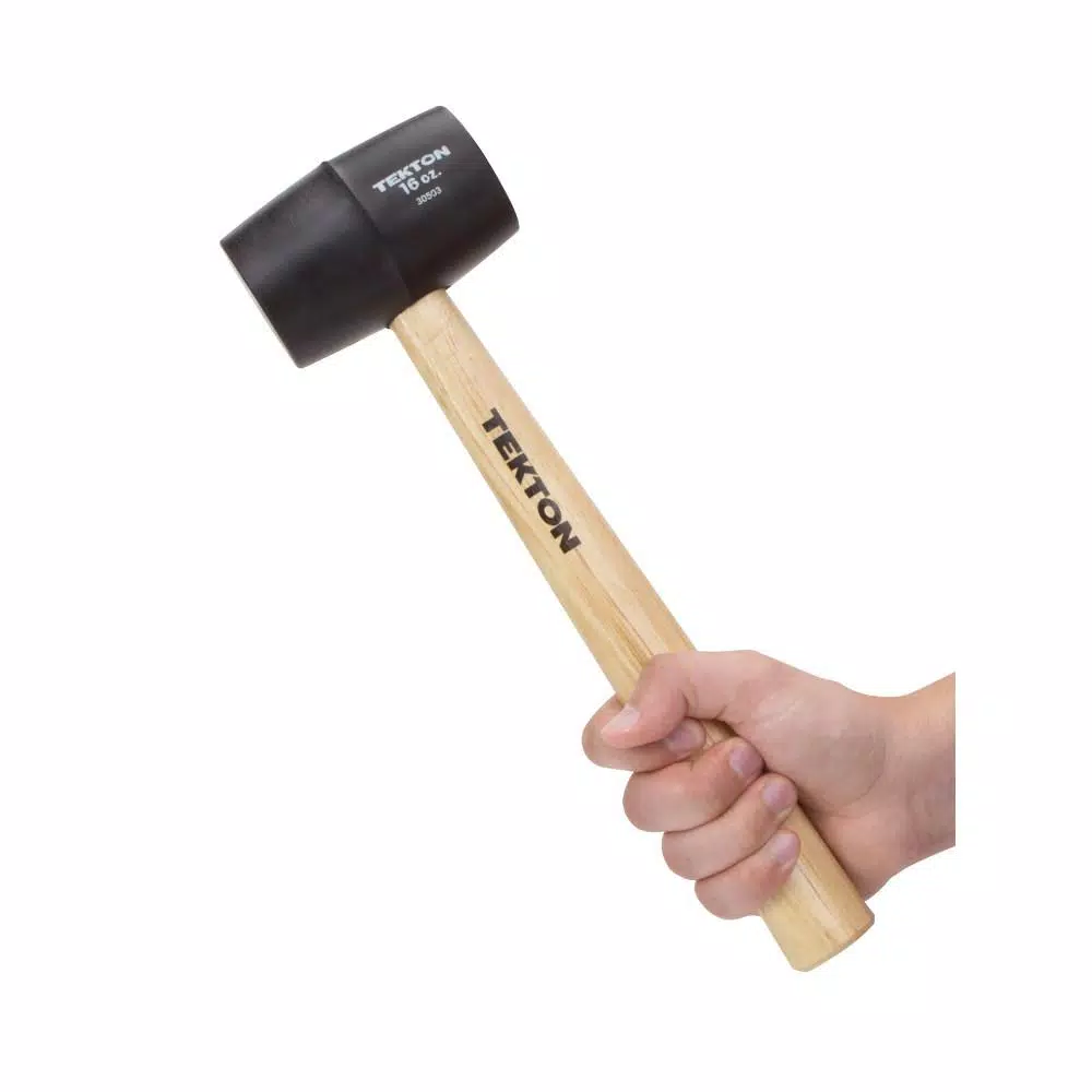 TEKTON 3-Piece Wood Handle Rubber Mallet Set (8, 16, 32 oz.)