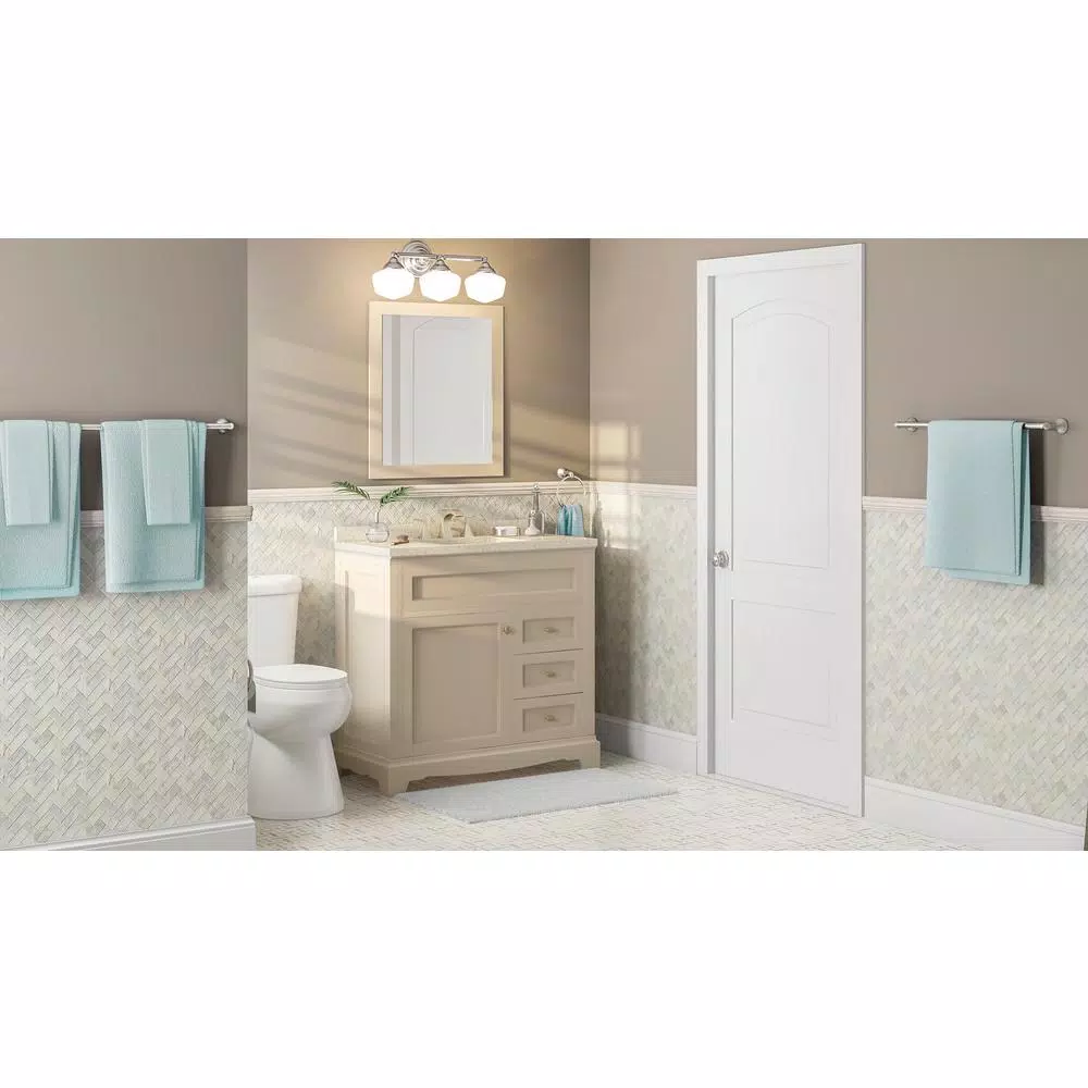 MOEN Darcy 24 in. Single Towel Bar, Brushed Nickel, Zinc Construction