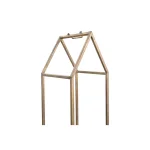 3R Studios Modern Gold House Shaped Metal Firewood Holder - Tall Vertical Wood Storage Rack thumbnail 4