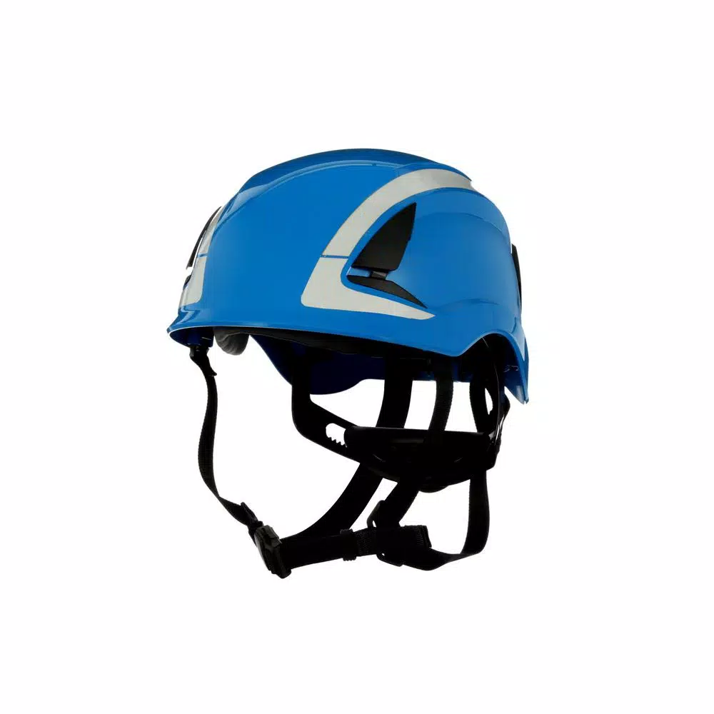 3M SecureFit X5000 Blue Suspension Safety Helmet, Case of 4