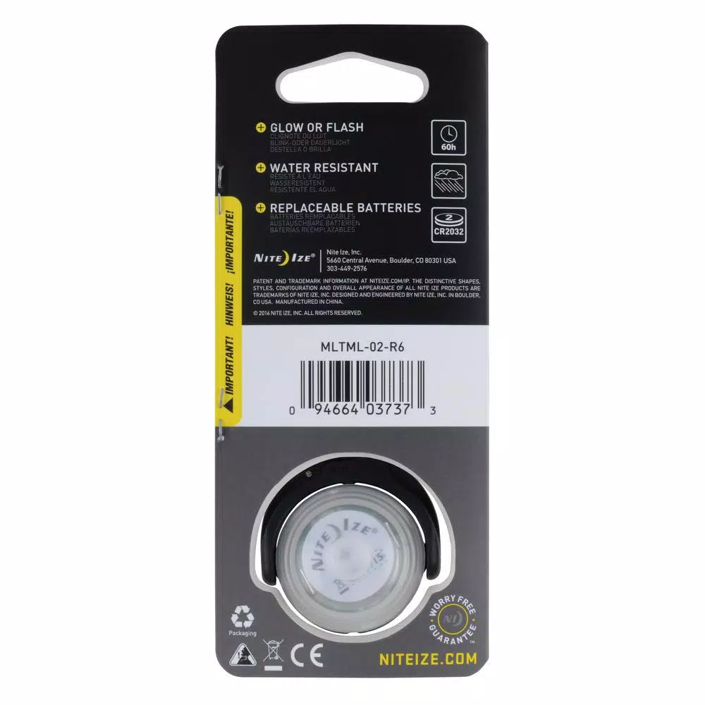 Nite Ize MoonLit LED Micro Lantern - Compact Water-Resistant Carabiner Clip Light