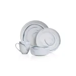 Stone Lain 32-Piece Gray Marble Porcelain Dinnerware Set for 8 thumbnail 7