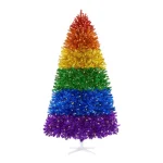 Home Accents Holiday 7.5 ft. Rainbow Color Pine LED Pre-Lit Artificial Christmas Tree with 500 SureBright Warm White Lights thumbnail 1