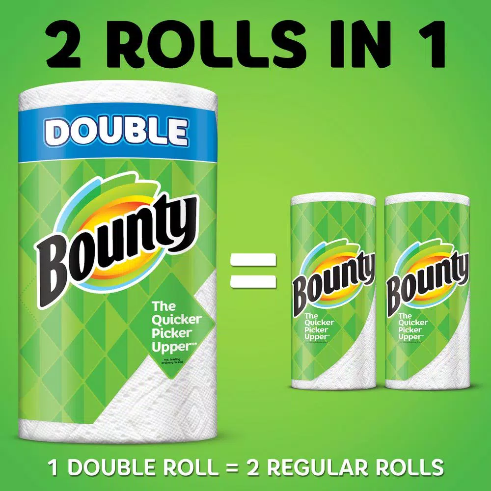 Bounty Select-A-Size White Paper Towels, 12 Double Rolls