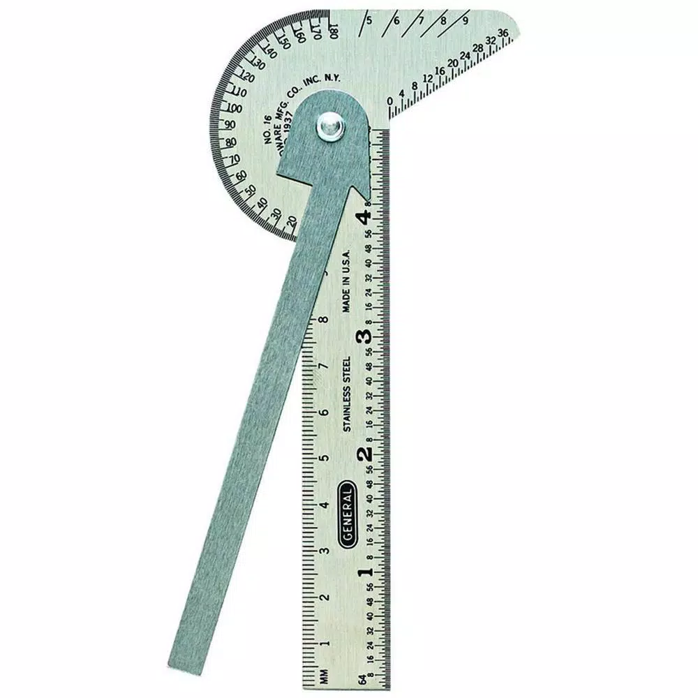 General Tools 6-in-1 Multi-Use Stainless Steel Rule and Gauge