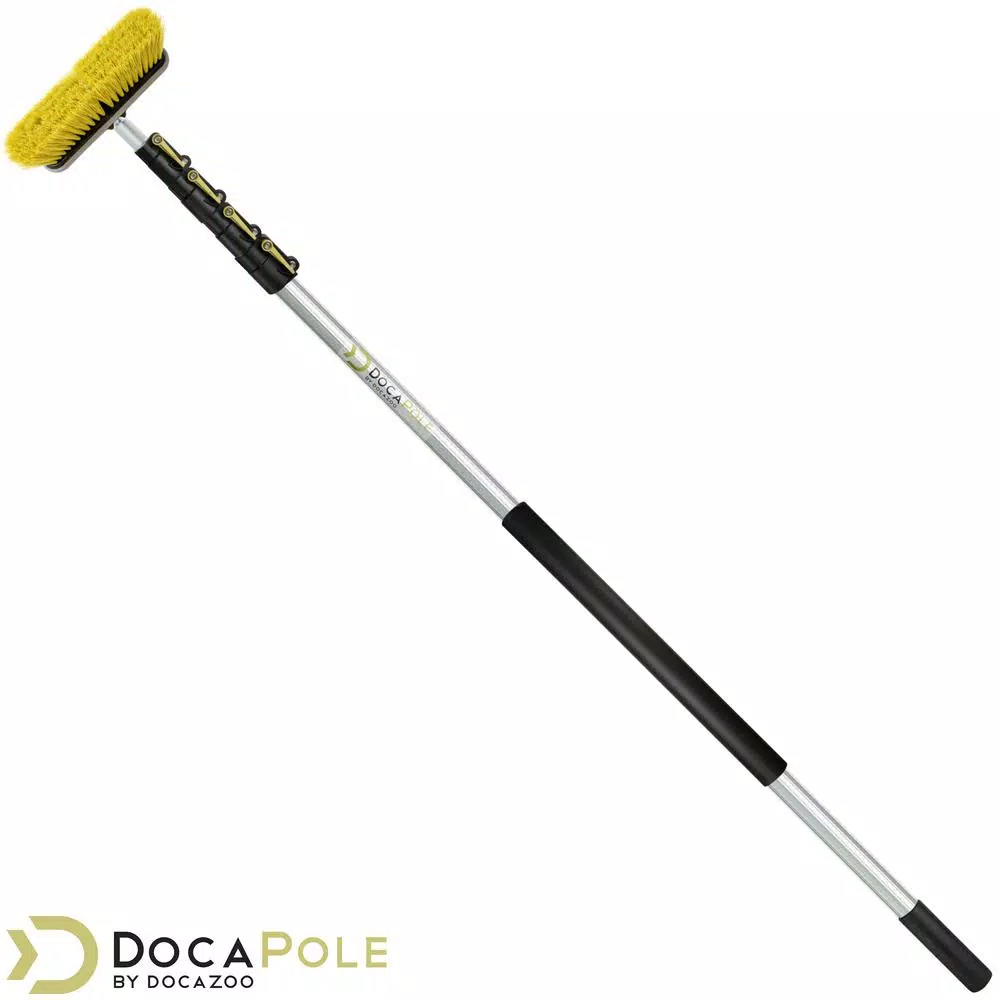 DocaPole Medium Bristle Deck Brush with 6-24 ft. Telescopic Extension Pole