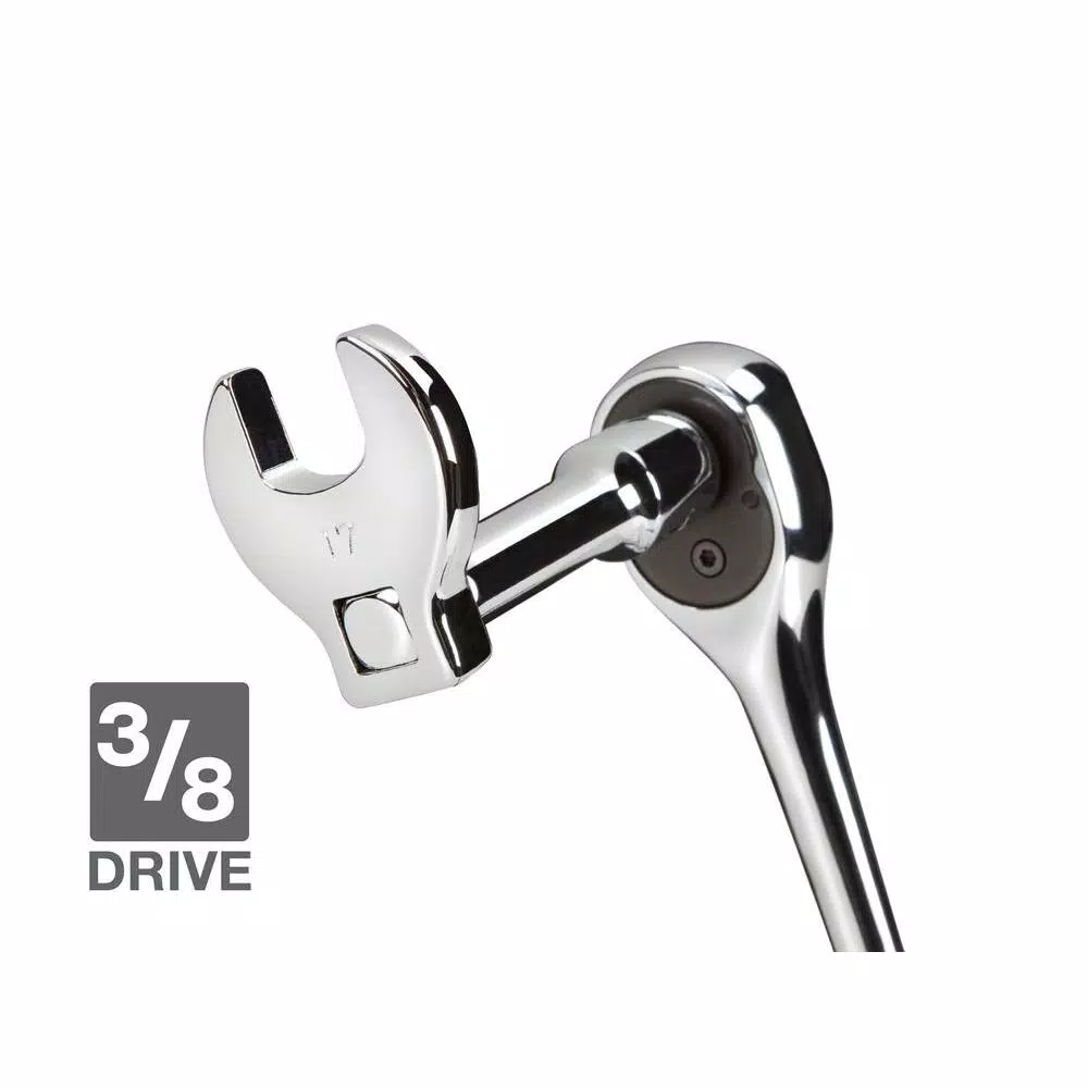 TEKTON 10-Piece 3/8 in. Drive Metric Crowfoot Wrench Set, 10-24 mm