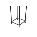 3R Studios House Shaped Metal Log Holder - Black Distressed Iron Firewood Storage thumbnail 4