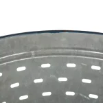 Glitzhome Farmhouse Enamel Metal Basket Set of 2 - White and Galvanized Iron Storage Baskets thumbnail 6