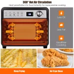 Costway 23 Qt. 12-in-1 Air Fryer Oven with Rotisserie, 1700W Convection Toaster Oven, Black thumbnail 7