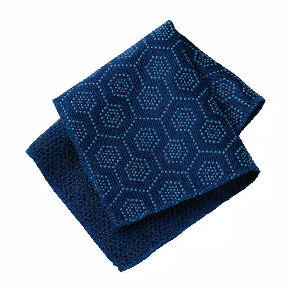 Scotch-Brite 11 in. x 11 in. Navy Blue 2-in-1 Scrubbing Dish Cloth