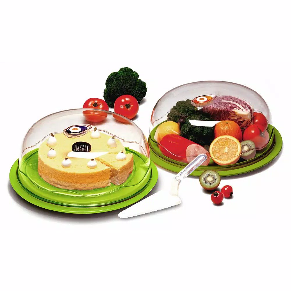 Ozeri INSTAVAC Ready-Serve Domed Food Storage Container Set, 4-Piece BPA-Free Vacuum Seal Nesting Set