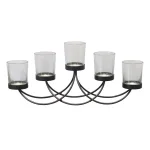Stonebriar Collection Stonebriar Black Metal 5-Votive Candle Holder Centerpiece thumbnail 1