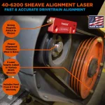 Johnson's 40-6200 Red Magnetic Sheave Alignment Laser Level Kit thumbnail 3