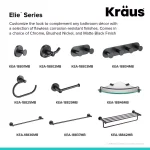 Kraus Elie Double Robe and Towel Hook, Matte Black thumbnail 7