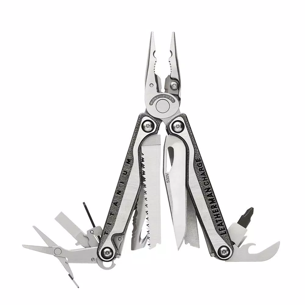 Leatherman Tool Group Charge Plus TTi Multi-Tool with S30V Steel Blade and Titanium Handles