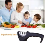 Unbranded LIGHTSMAX 3-Stage Manual Knife Sharpener with Ergonomic Handle thumbnail 6