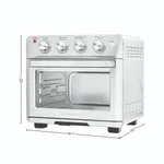 Ovente 1700W Stainless Steel Multi-Function Air Fryer Rotisserie Convection Oven & Dehydrator, 25L thumbnail 8