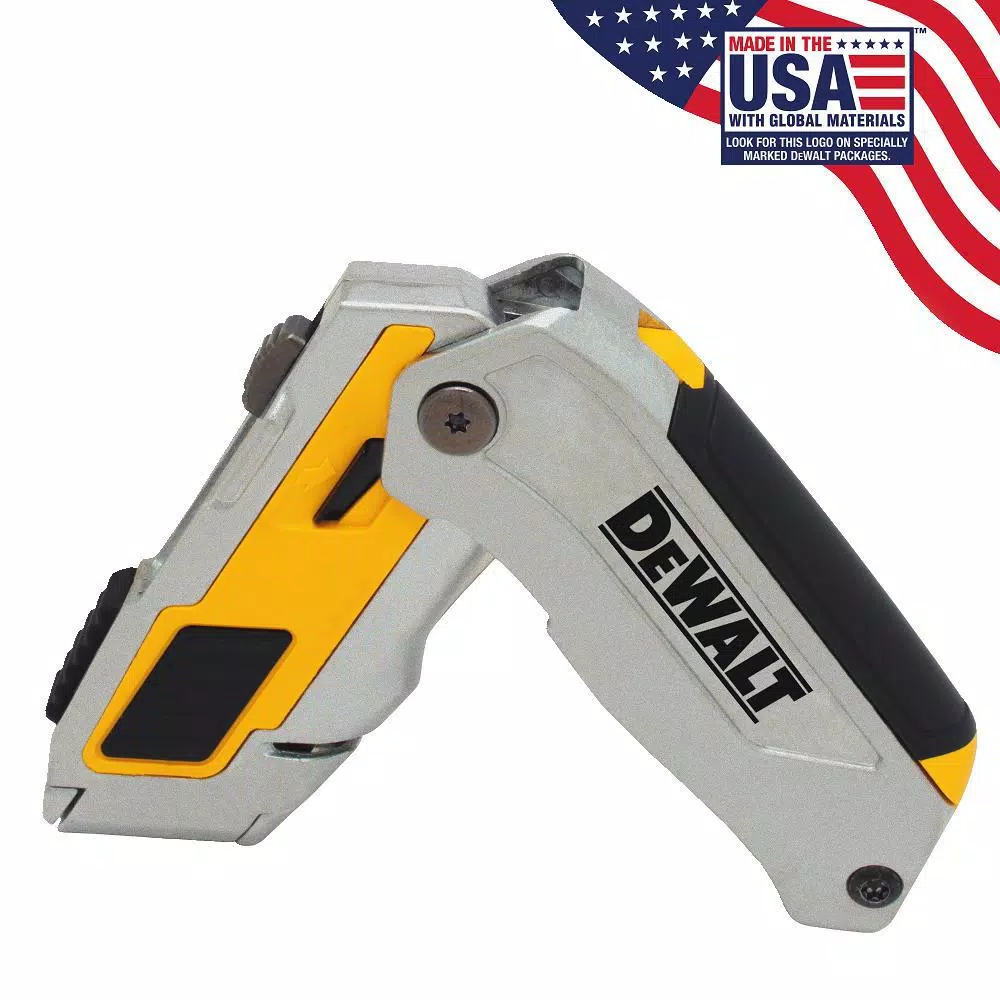 DEWALT DWHT10296 Folding Retractable Utility Knife with Blade Storage