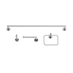 Ponte Giulio 4-Piece Circular Bath Hardware Set, Polished Nickel thumbnail 1
