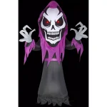 Gemmy 10.4 ft. Giant Skeleton Reaper Halloween Inflatable with Red LED Eyes thumbnail 1