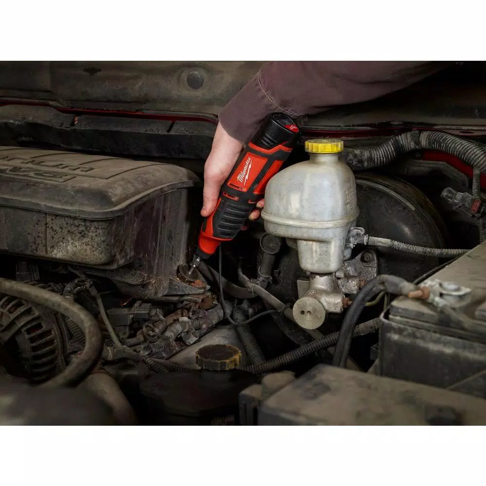 Milwaukee M12 12V Lithium-Ion Cordless Rotary Tool Kit with 1.5Ah Battery, Charger, and Bag