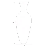 Uniquewise 37 in. White Modern Bamboo Tall Floor Vase - Trumpet Shape thumbnail 5