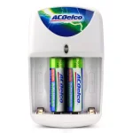 ACDelco AA/AAA NiMH Rechargeable Quick Charger Kit with 2 AA Batteries thumbnail 4